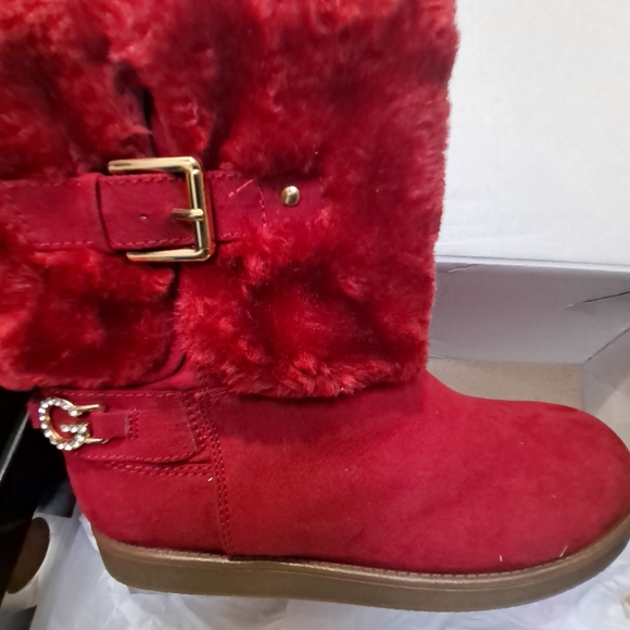 G by Guess Shoes - Guess Red Fur Boots. NWOB.